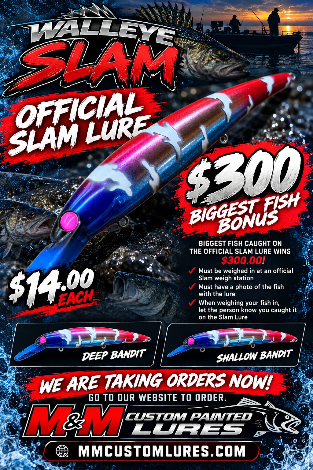 $300 Official Walleye Slam lure promotion
