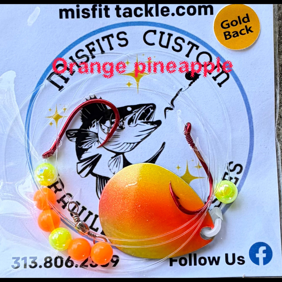 MISFITS CUSTOM WORM HARNESS - Orange pineapple image