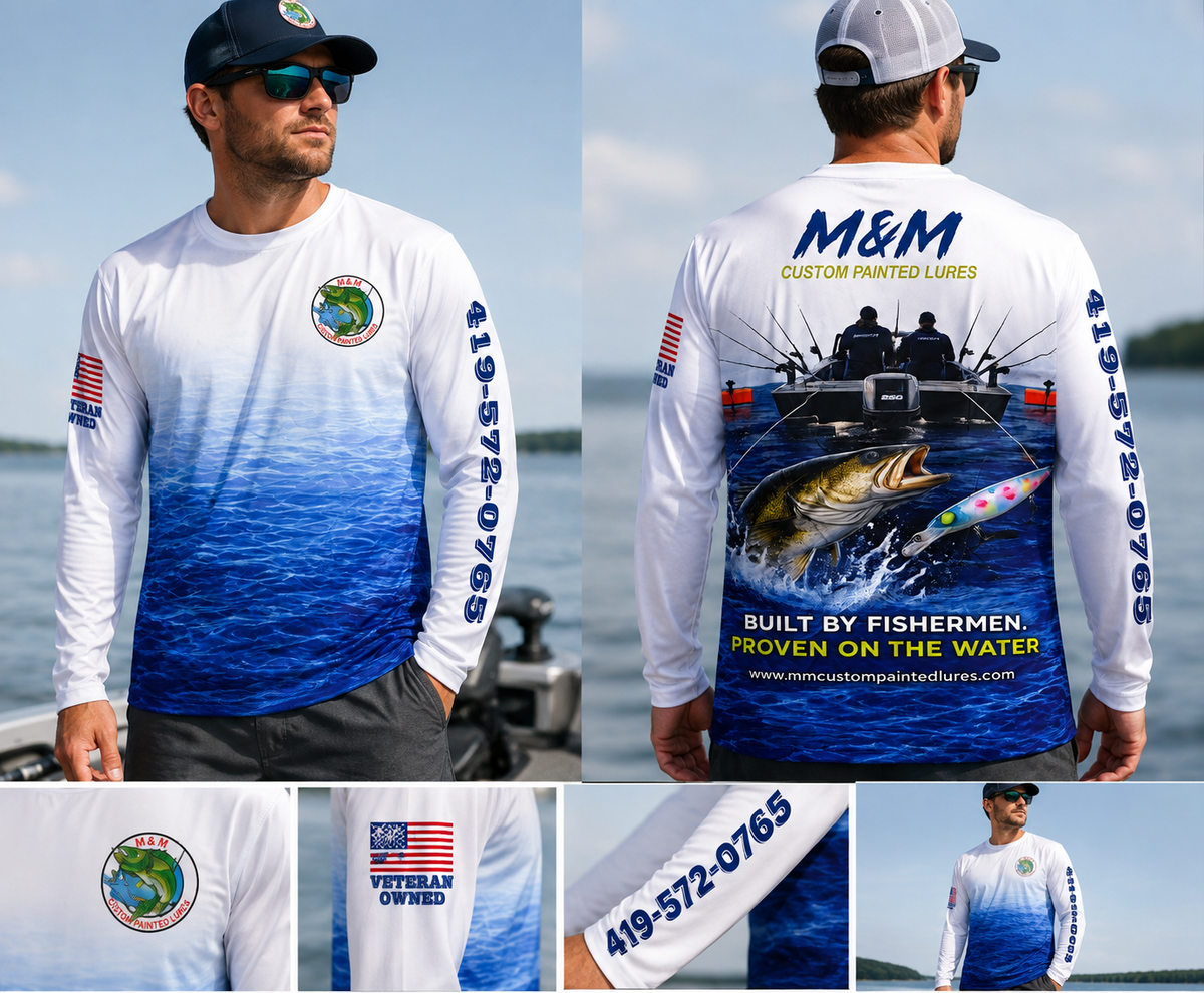 M&M trolling long sleeve shirt.