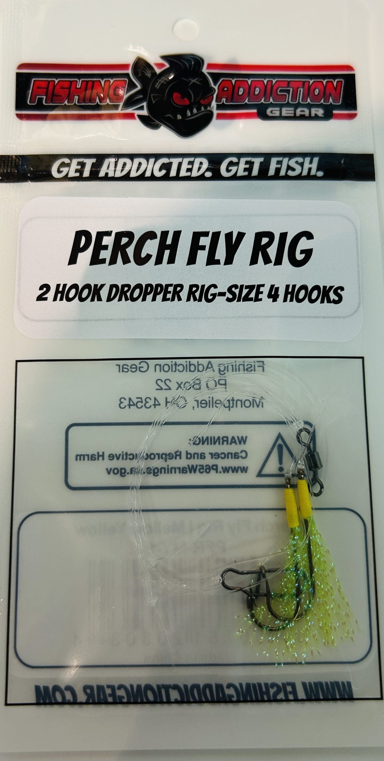 Fishing Addiction Perch Fly Rig - mello yello image