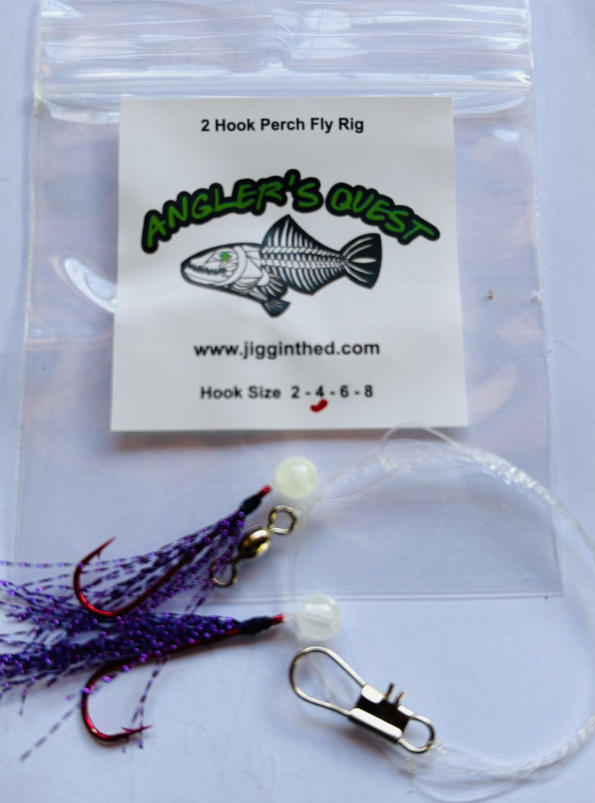 Anglers Quest Perch Flies - Purple hair image