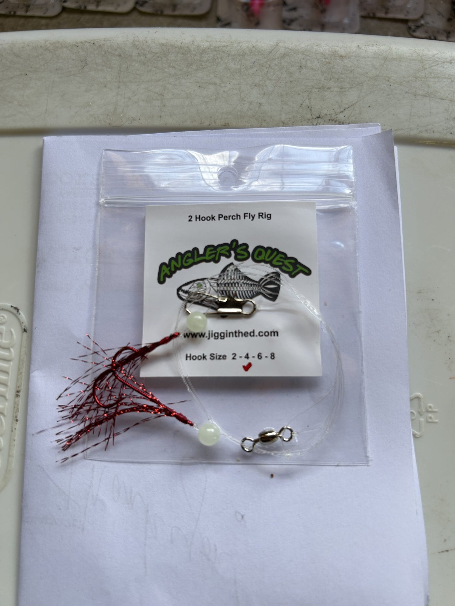Anglers Quest Perch Flies - Blood line image