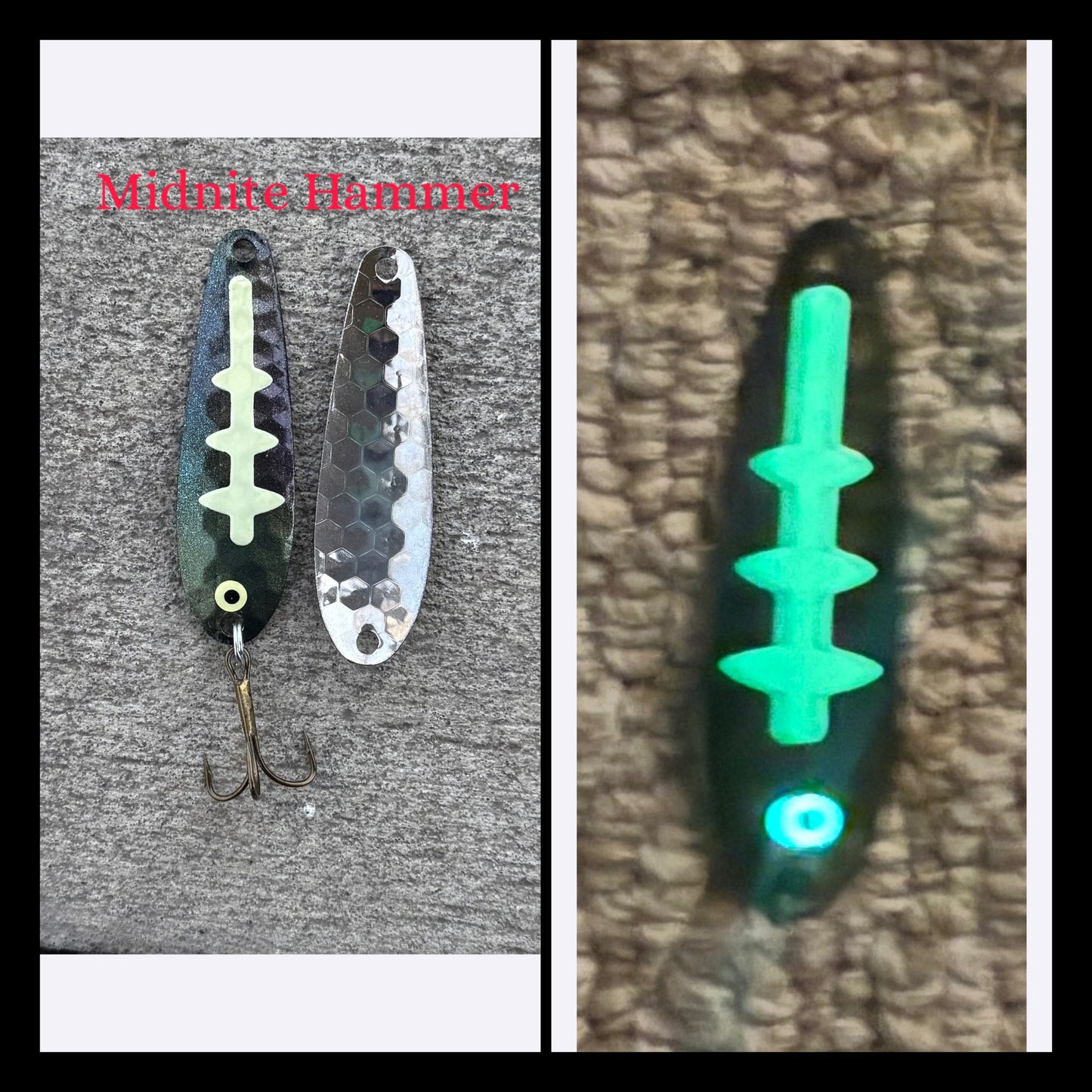 Maynard Spoon Walleye Edition - Midnite hammer image