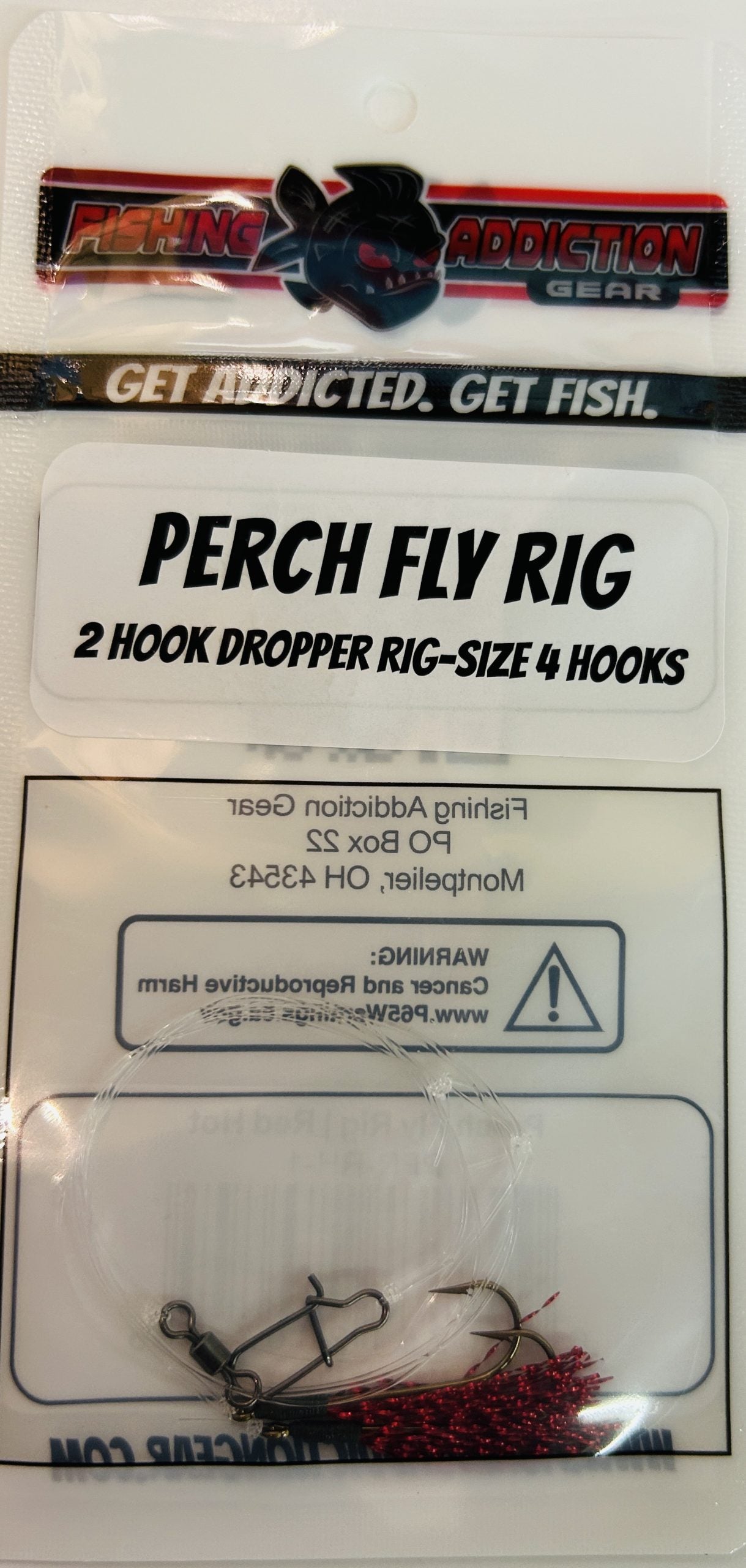 Fishing Addiction Perch Fly Rig - Red hot image